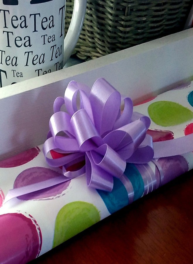 GiftWrap Etc. Lavender Satin Gift Pull Bows - 4" Wide, Set of 9, Valentine's Day, V-Day, Easter, Silky Fabric Gift Bows, Mother's Day, Wedding, Baby Shower, Party Favor Decor, Birthday, Christmas - Image 4